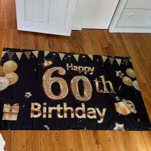 60th Birthday cloth Banner